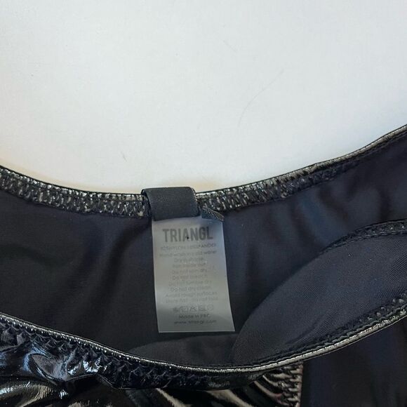 TRIANGL Faux Patent Leather Bikini Bottoms Small - Picture 6 of 8